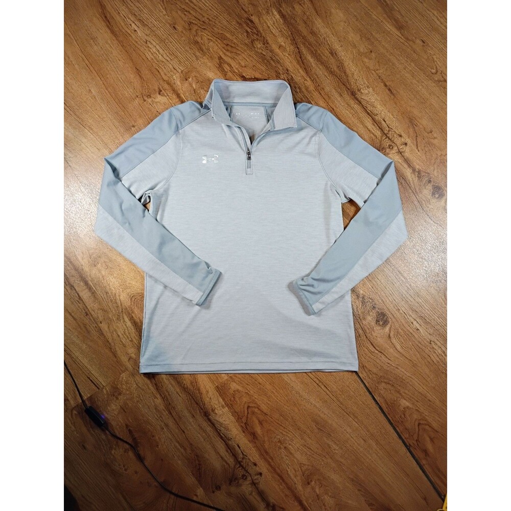 Under Armour HeatGear Quarter Zip Mens M Gray Loose